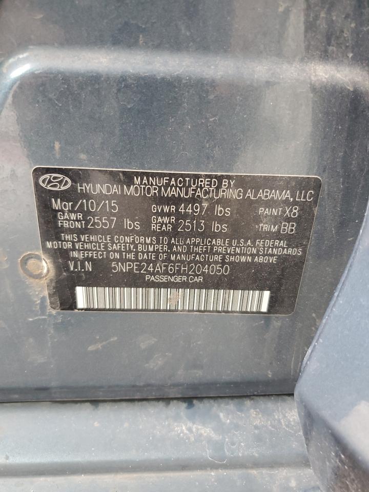 2015 Hyundai Sonata Se VIN: 5NPE24AF6FH204050 Lot: 61821075