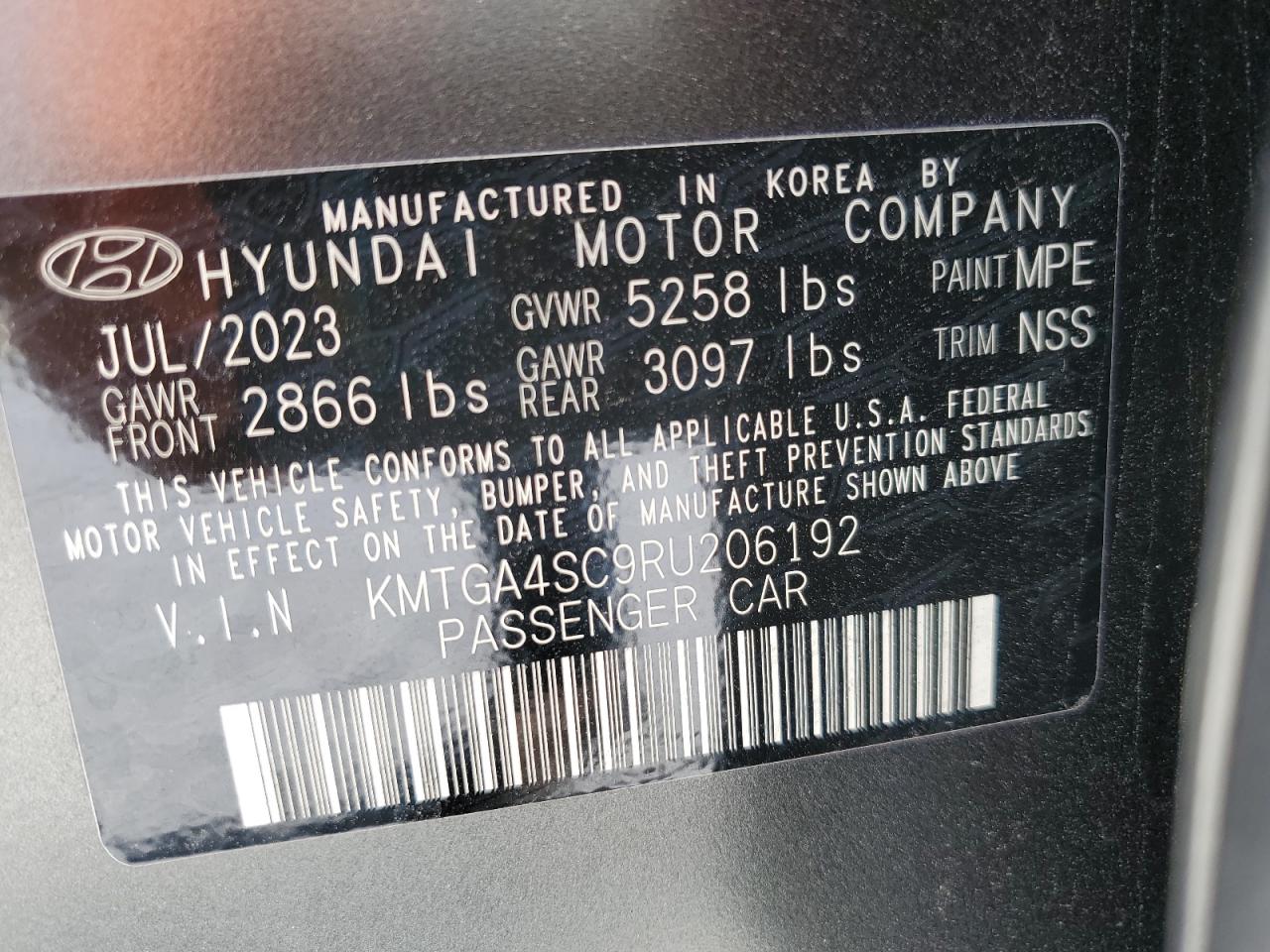 2024 Genesis G80 Sport Prestige VIN: KMTGA4SC9RU206192 Lot: 60465235