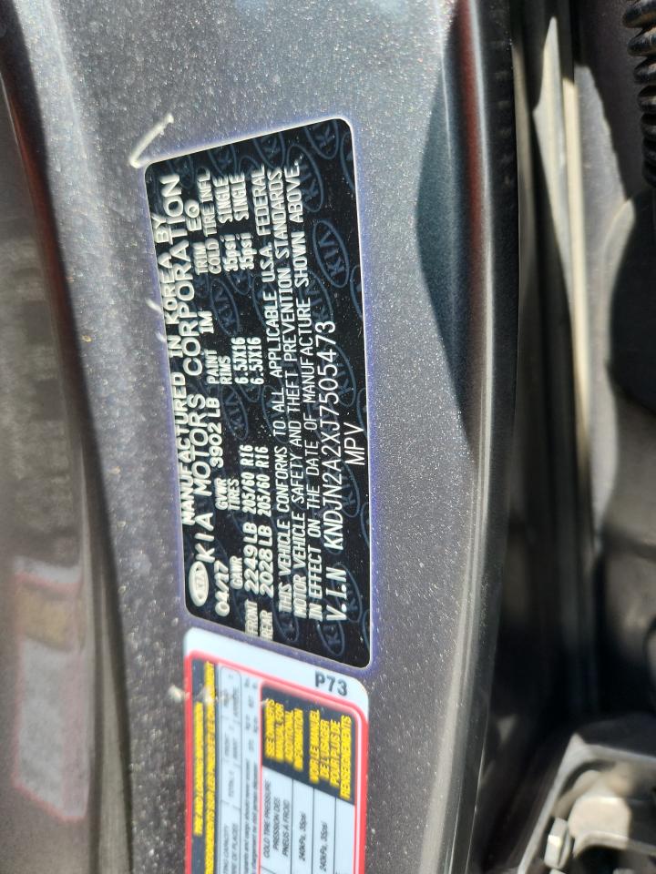 KIA SOUL 2018 VIN KNDJN2A2XJ7505473 photo 13