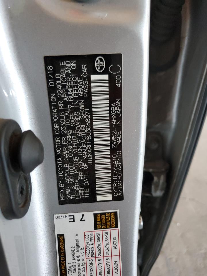 2018 Toyota Prius Prime VIN: JTDKARFP8J3068271 Lot: 62234195