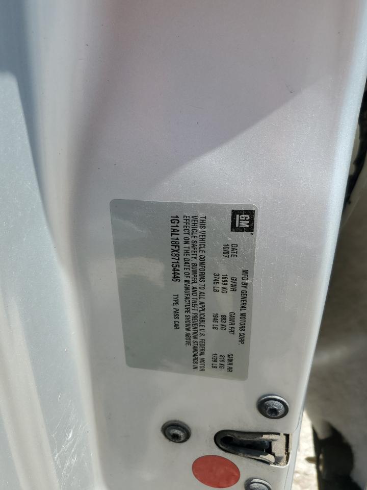 2008 Chevrolet Cobalt Lt VIN: 1G1AL18FX87154446 Lot: 67353655