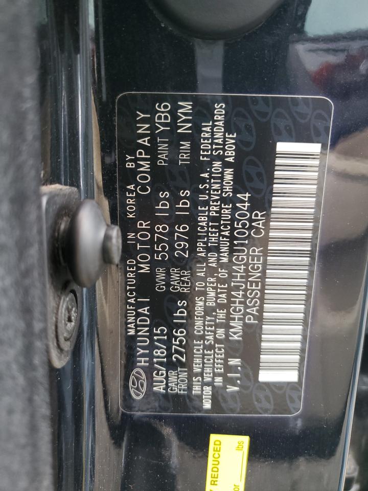 2016 Hyundai Equus Signature VIN: KMHGH4JH4GU105044 Lot: 62558105