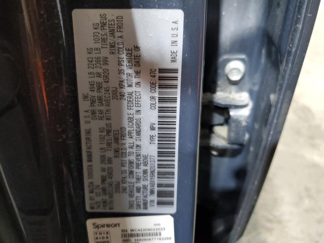 2024 Mazda Cx-50 Base VIN: 7MMVABXY6RN201377 Lot: 59545745