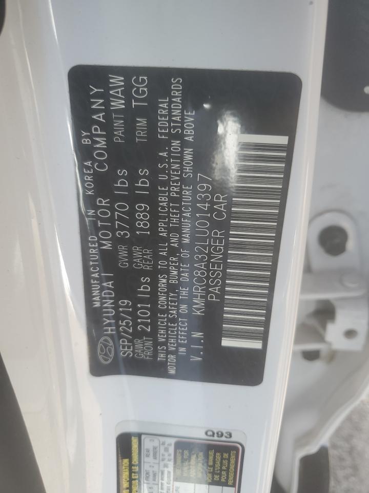 2020 Hyundai Venue Sel VIN: KMHRC8A32LU014397 Lot: 61368805