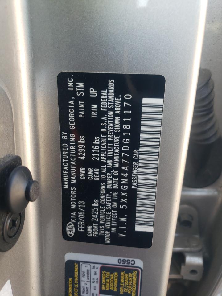 2013 Kia Optima Ex VIN: 5XXGN4A77DG181170 Lot: 62922255