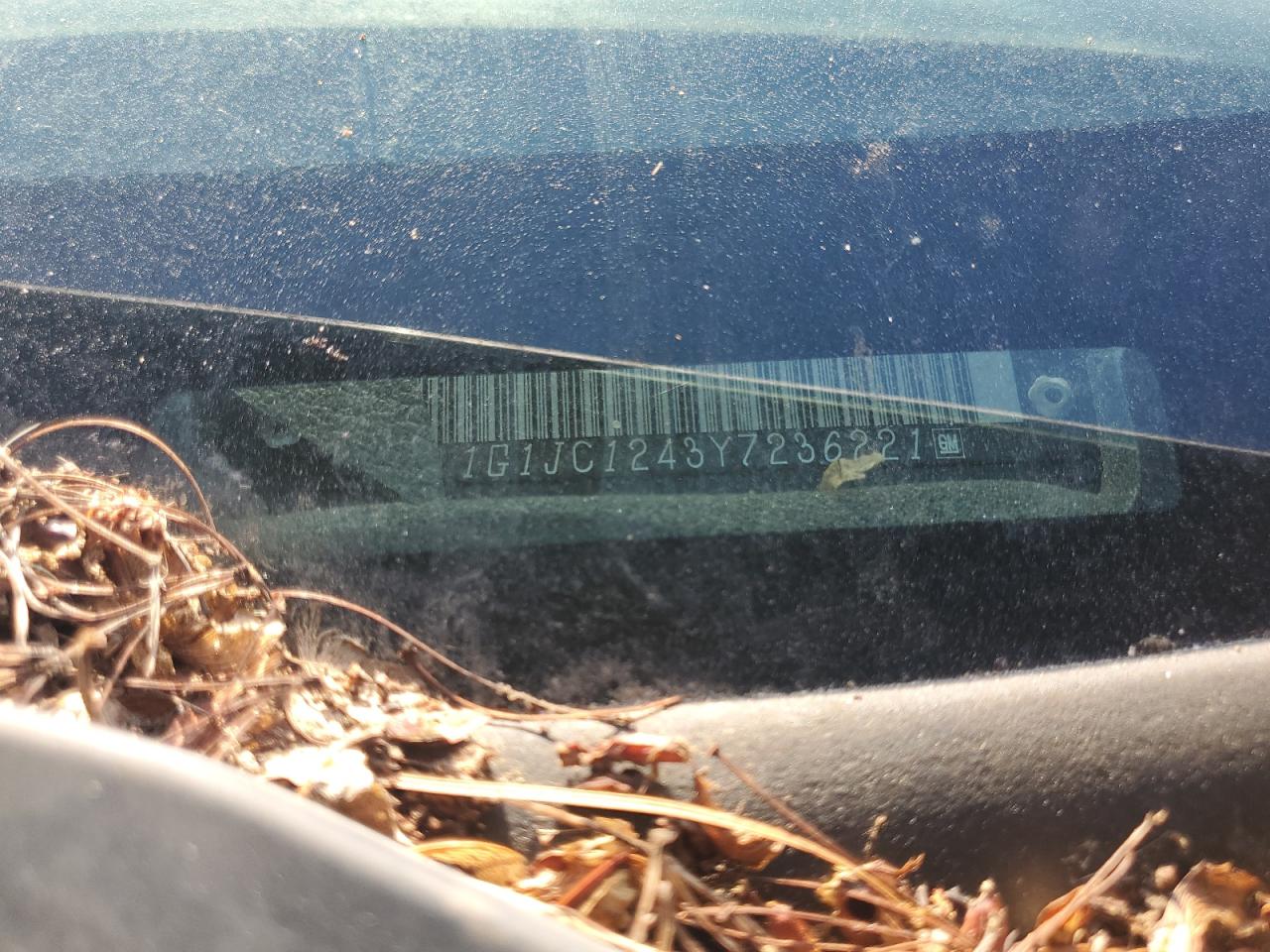 2000 Chevrolet Cavalier VIN: 1G1JC1243Y7236221 Lot: 64559075