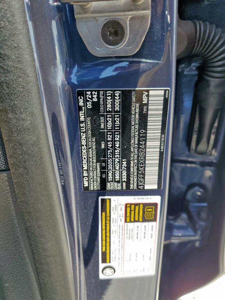 2024 Mercedes-Benz Gls 450 4Matic VIN: 4JGFF5KEXRB244119 Lot: 59898915
