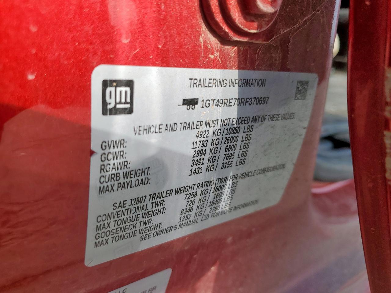 2024 GMC Sierra K2500 Denali VIN: 1GT49RE70RF370697 Lot: 61241035