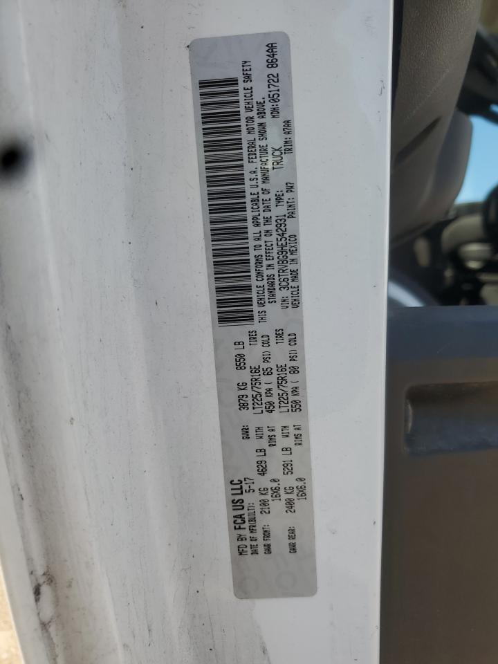 2017 Ram Promaster 1500 VIN: 3C6TRVBG9HE542931 Lot: 59299095