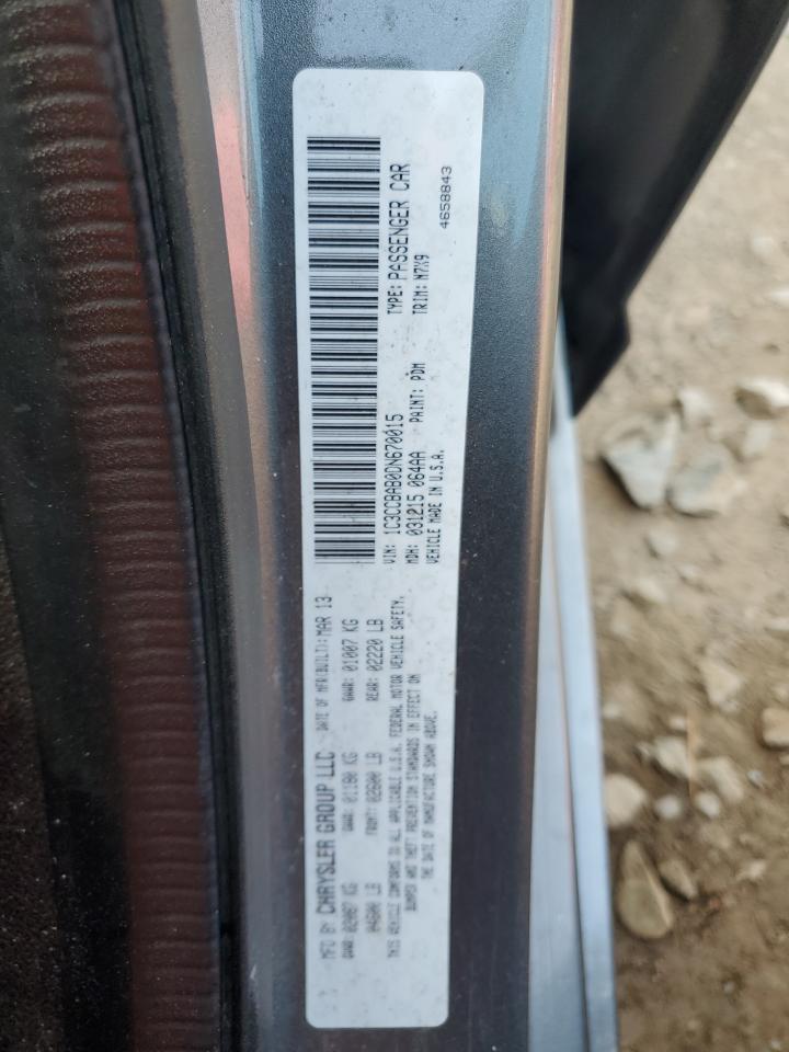 2013 Chrysler 200 Lx VIN: 1C3CCBAB0DN670015 Lot: 62355975