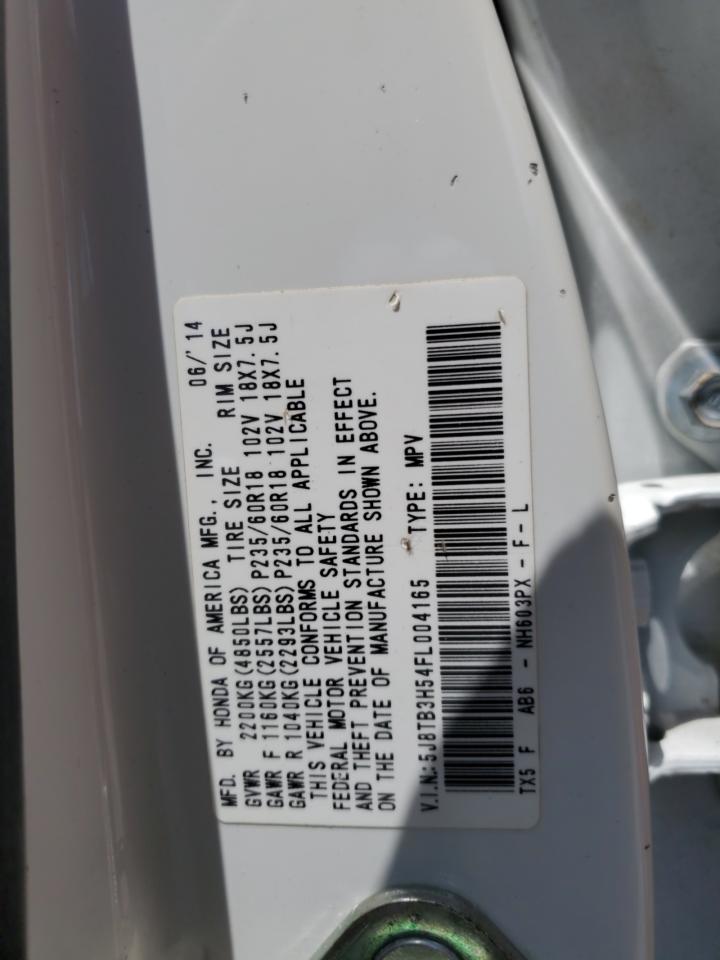 2015 Acura Rdx Technology VIN: 5J8TB3H54FL004165 Lot: 62518385