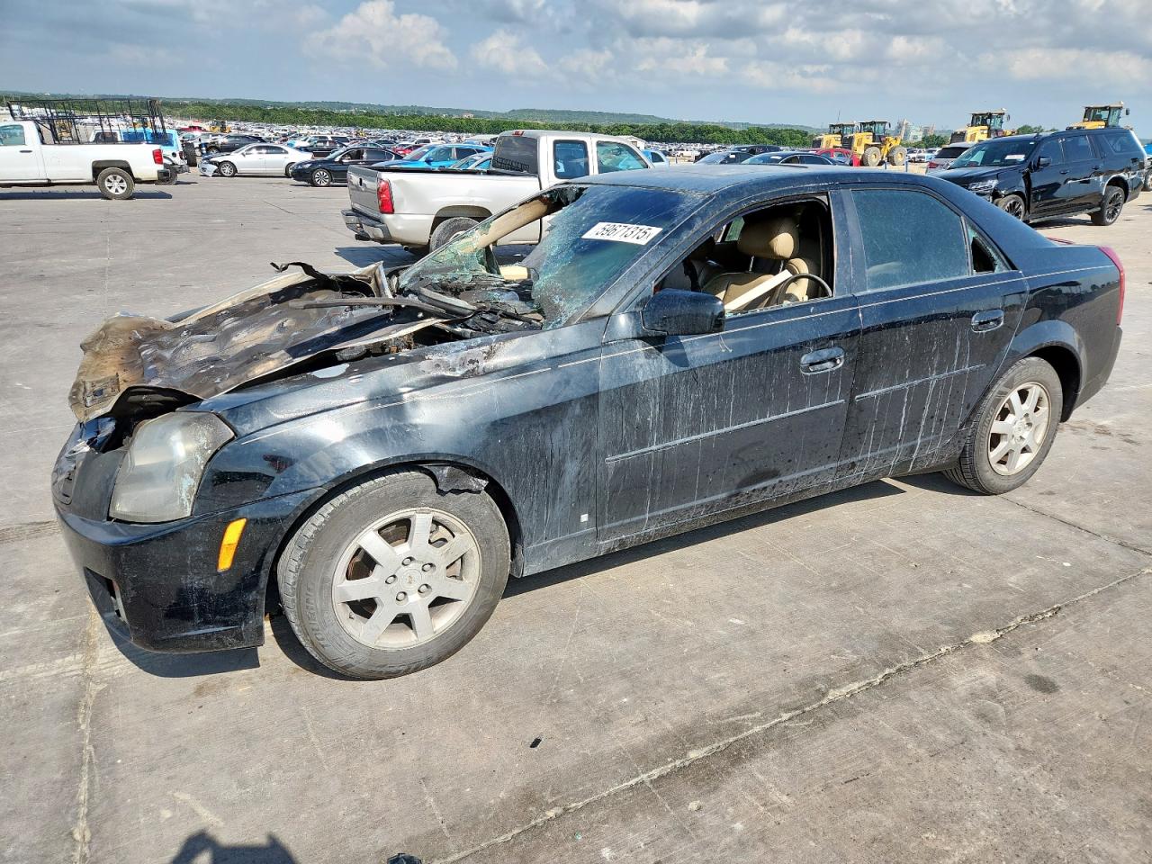 2007 Cadillac Cts Hi Feature V6 იყიდება Grand Prairie-ში, TX - Burn - Engine