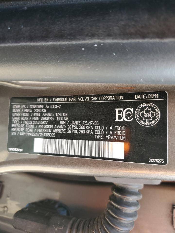 2011 Volvo Xc70 3.2 VIN: YV4952BZ2B1108095 Lot: 62355855