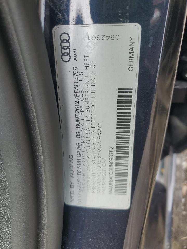 2017 Audi A6 Premium VIN: WAUF8AFC3HN090752 Lot: 61173995