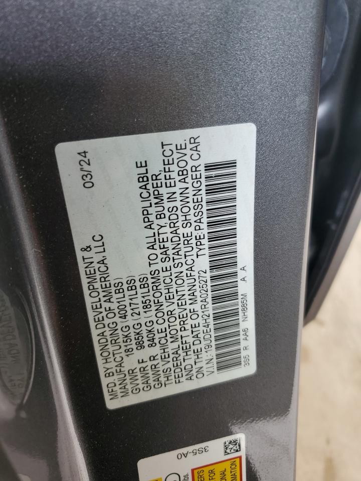19ude4h21ra025272 19UDE4H21RA025272 2024 Acura Integra