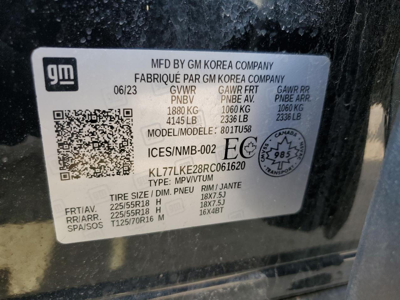 KL77LKE28RC061620 CHEVROLET TRAX ACTIV 2024