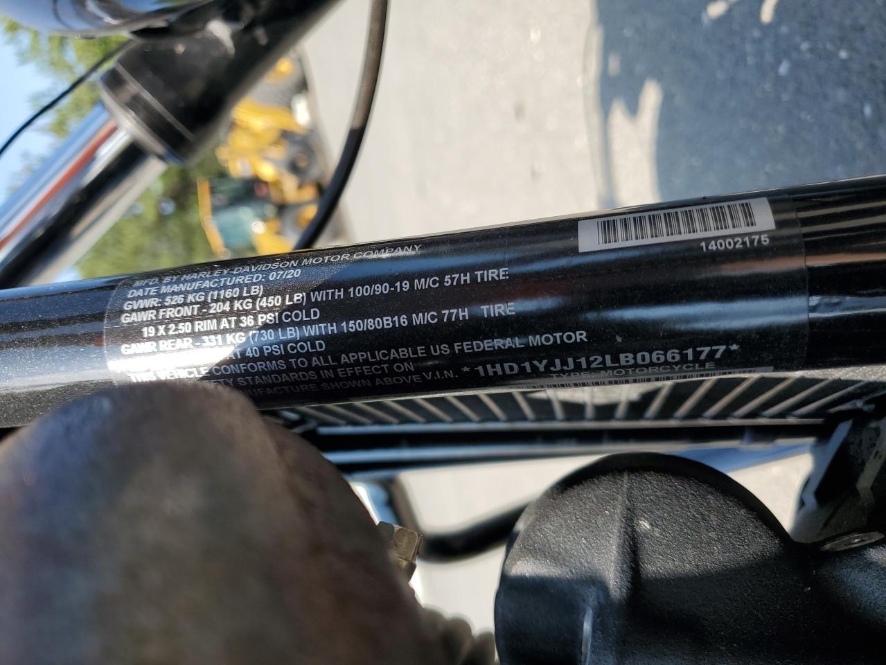 2020 Harley-Davidson Fxbb VIN: 1HD1YJJ12LB066177 Lot: 61713885