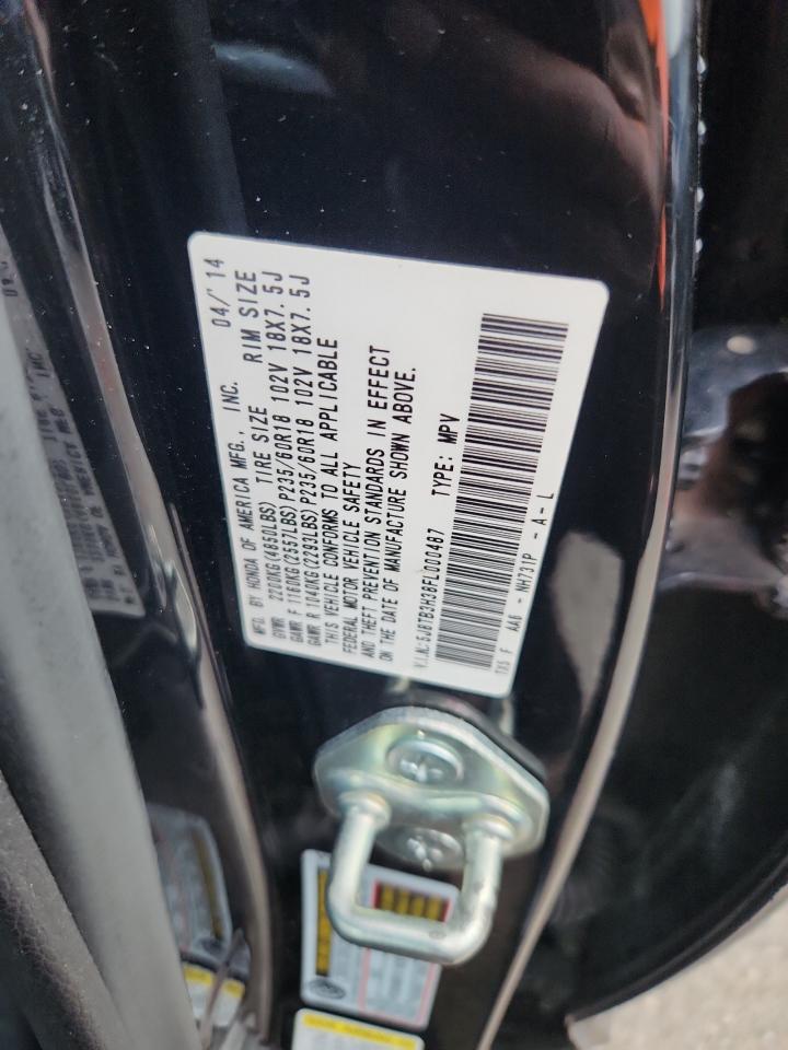 2015 Acura Rdx VIN: 5J8TB3H38FL000487 Lot: 62751205