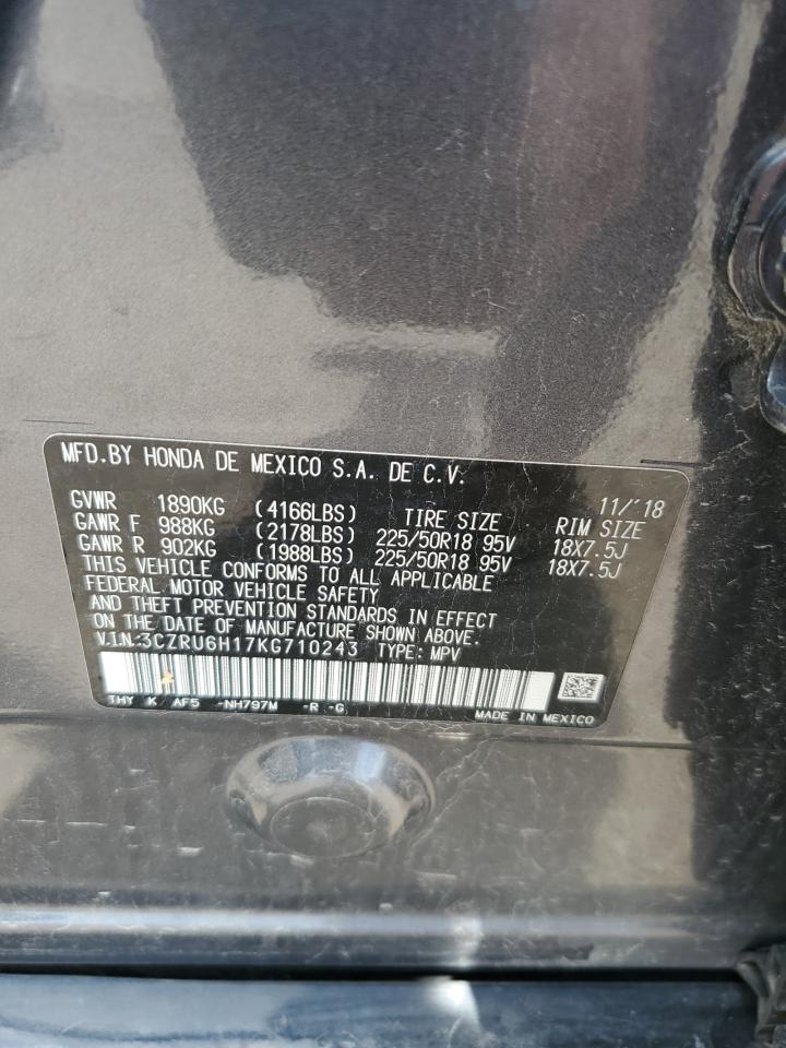 2019 Honda Hr-V Sport VIN: 3CZRU6H17KG710243 Lot: 59790915