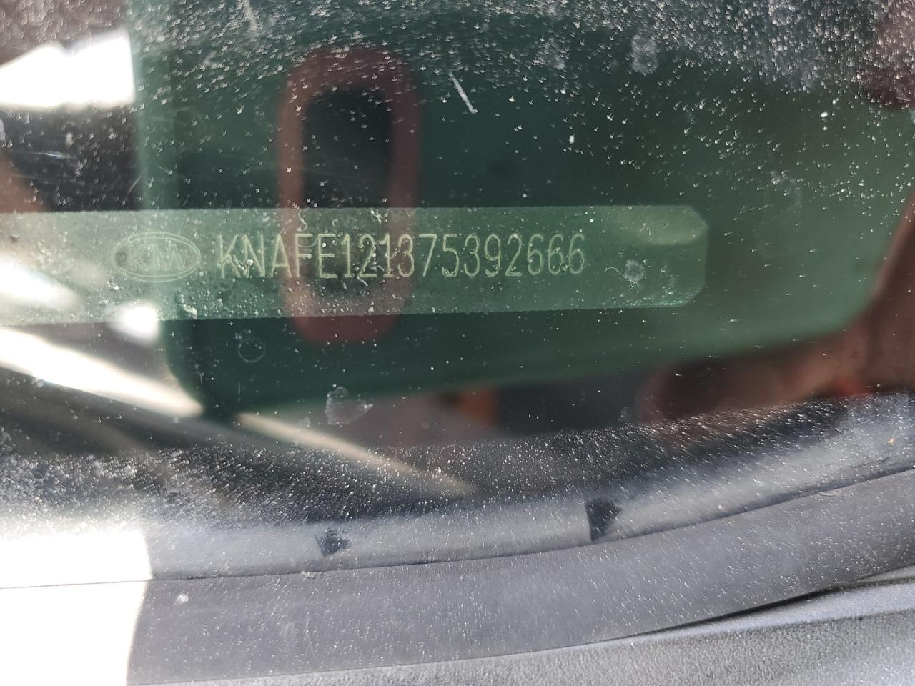 2007 Kia Spectra Ex VIN: KNAFE121375392666 Lot: 61555835