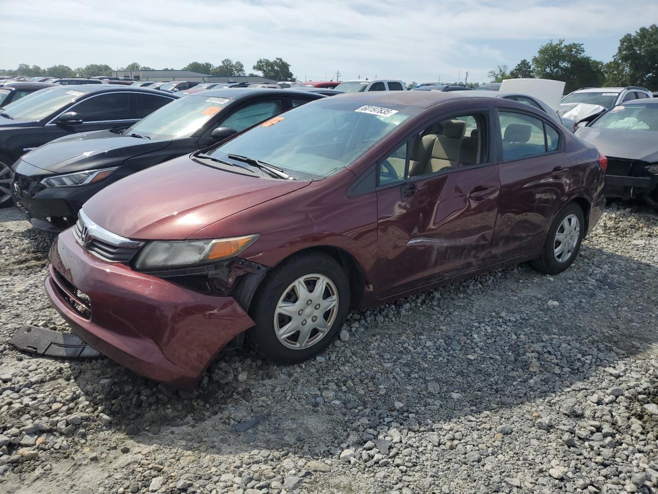 2012 Honda Civic Lx იყიდება Byron-ში, GA - Side
