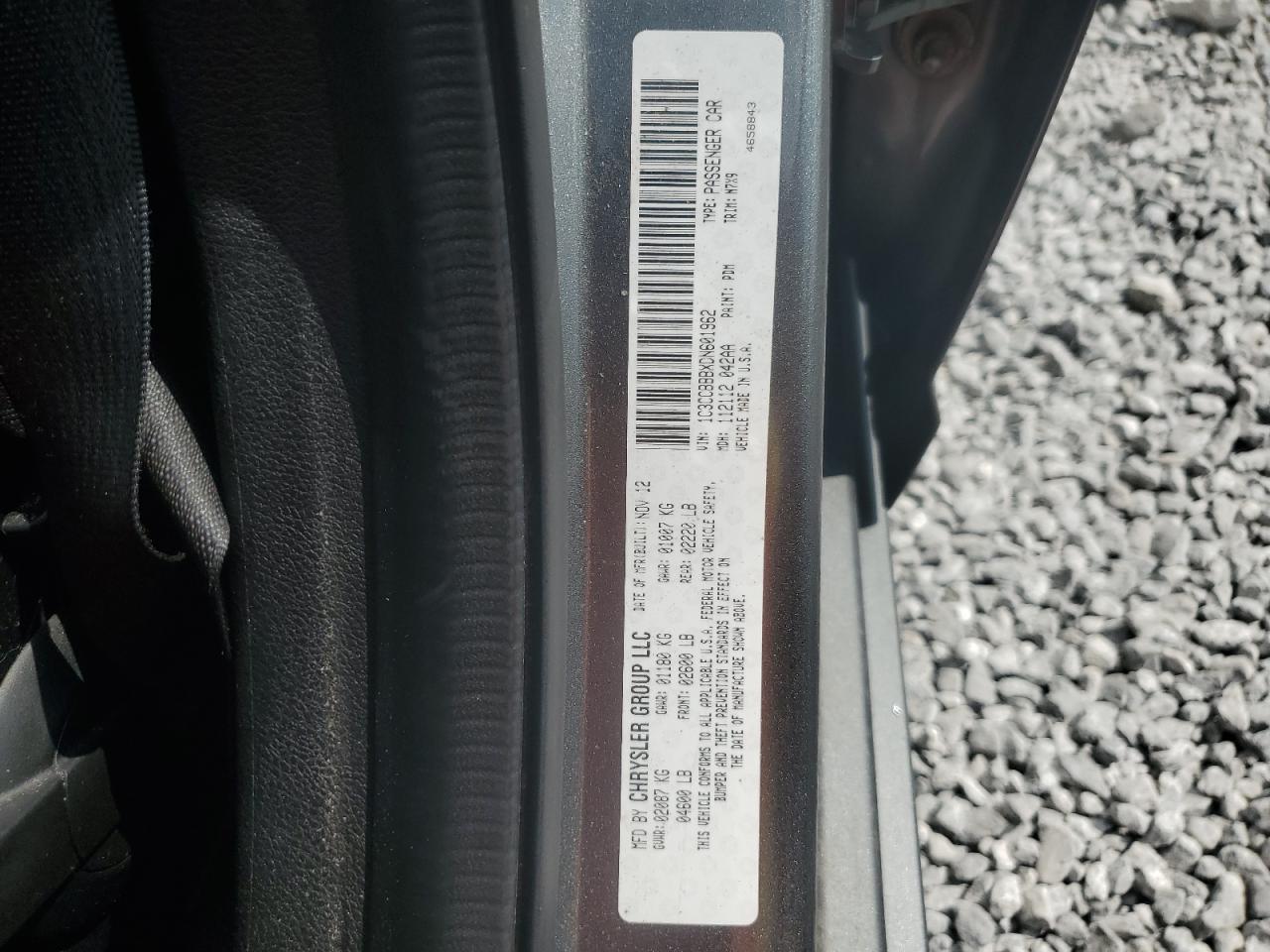 2013 Chrysler 200 Touring VIN: 1C3CCBBBXDN601962 Lot: 62504515