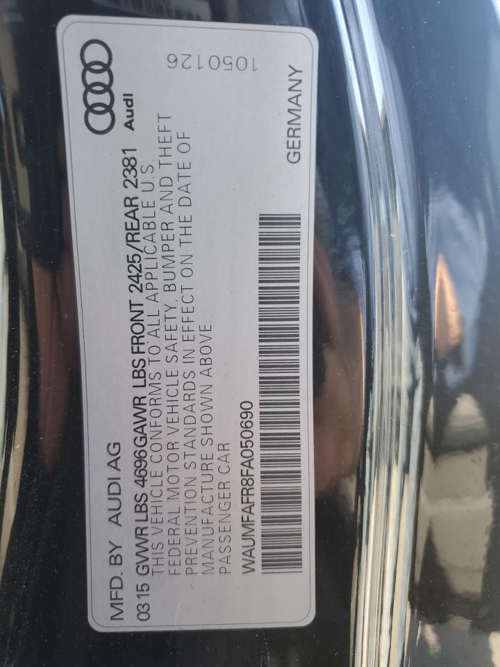 2015 Audi A5 Premium Plus VIN: WAUMFAFR8FA050690 Lot: 57313335
