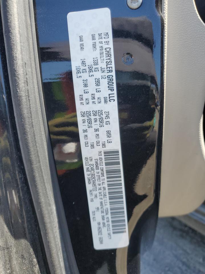 2012 Chrysler Town & Country Touring VIN: 2C4RC1BG9CR409722 Lot: 61671715