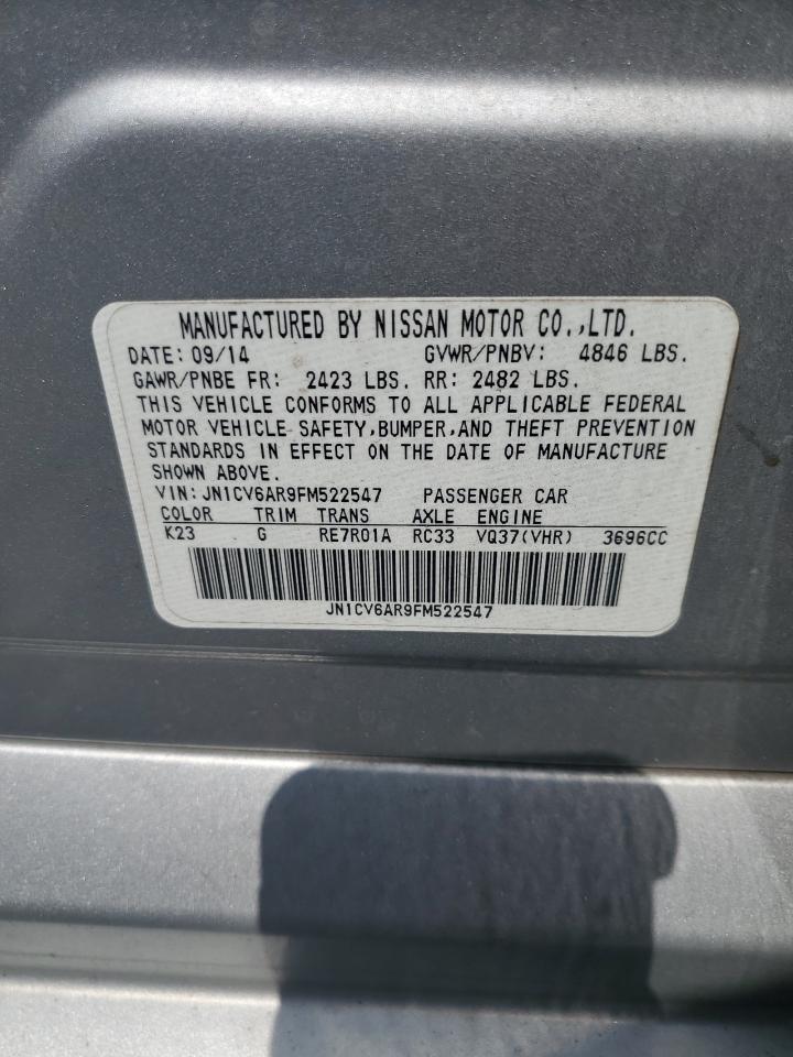 2015 Infiniti Q40 VIN: JN1CV6AR9FM522547 Lot: 62990555