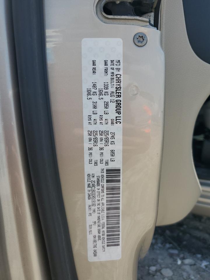 CHRYSLER MINIVAN 2013 VIN 2C4RC1BG3DR519182 фото 13