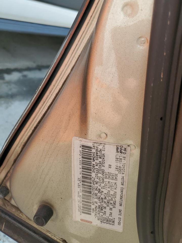 2000 Lexus Rx 300 VIN: JT6HF10U1Y0161129 Lot: 62792445
