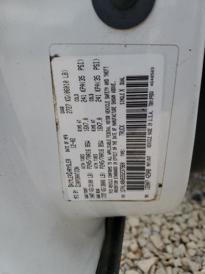 2003 Dodge Dakota Quad Slt VIN: 1D7HL48N93S237960 Lot: 58826475