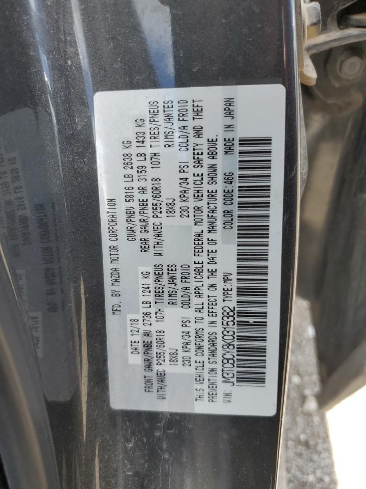 2019 Mazda Cx-9 Touring VIN: JM3TCBCY8K0315382 Lot: 62465725