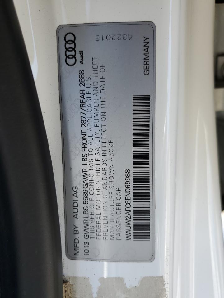 2014 Audi S7 Premium VIN: WAUW2AFC8EN069988 Lot: 61421105