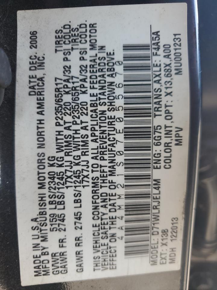 2007 Mitsubishi Endeavor Ls VIN: 4A4MM21S07E055670 Lot: 60722385