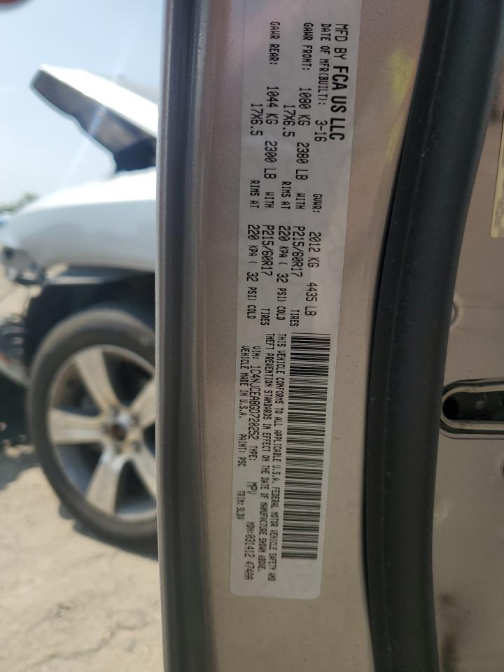 2016 Jeep Compass Latitude VIN: 1C4NJCEA8GD720252 Lot: 59622645