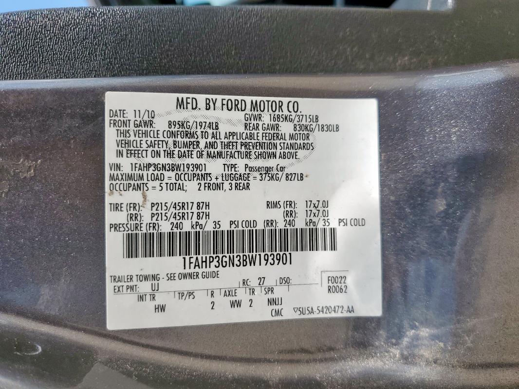 2011 FORD FOCUS SES  
