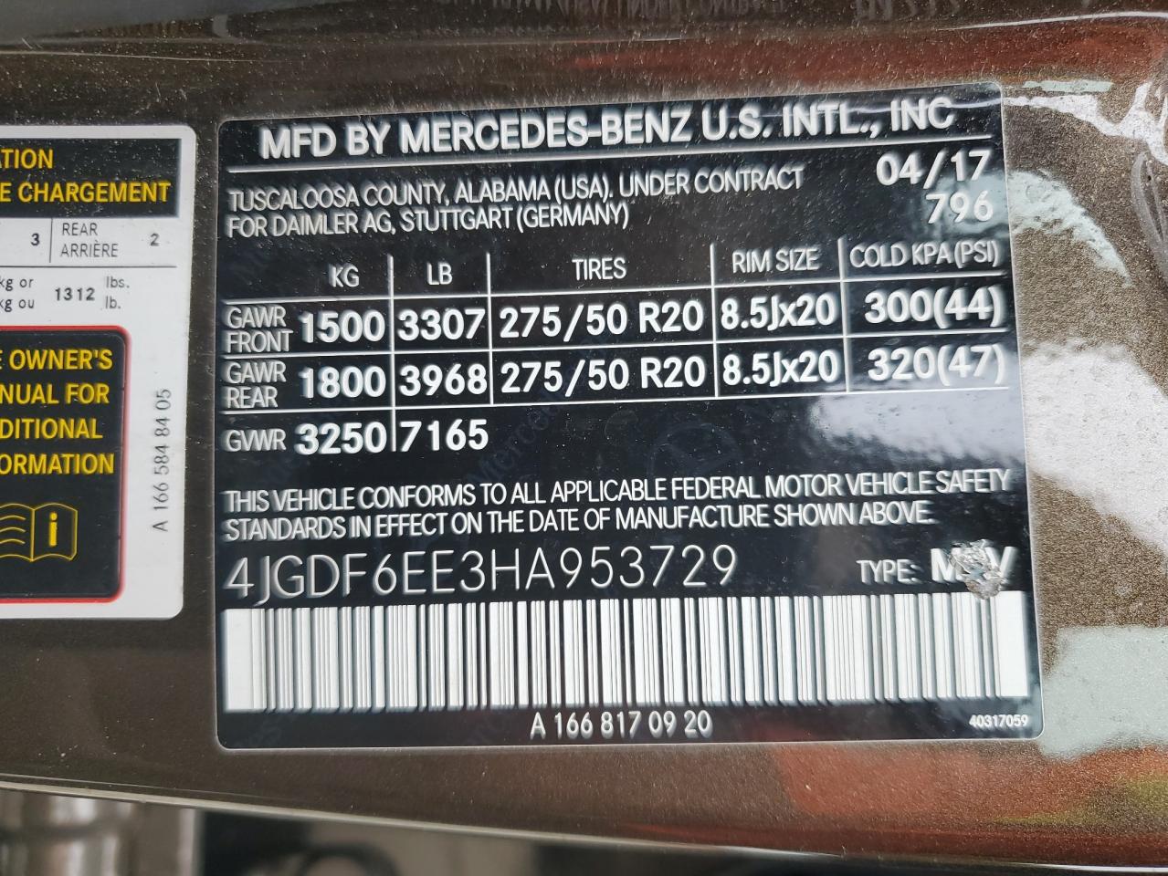 2017 Mercedes-Benz Gls 450 4Matic VIN: 4JGDF6EE3HA953729 Lot: 58923545