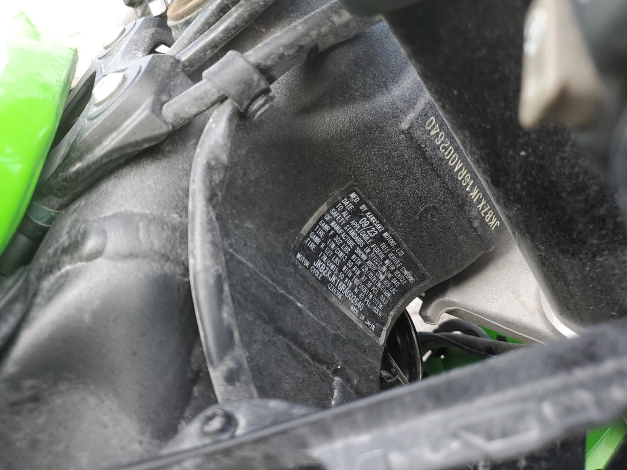 2024 Kawasaki Zx636 K VIN: JKBZXJK16RA002640 Lot: 59717225
