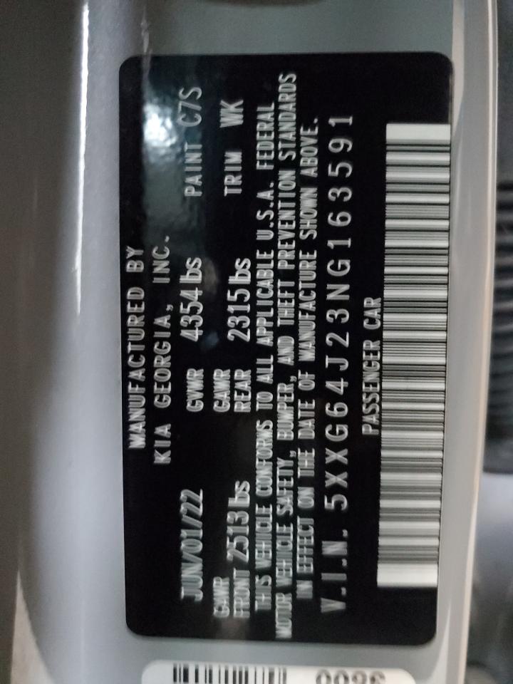 2022 Kia K5 Gt Line VIN: 5XXG64J23NG163591 Lot: 61614385