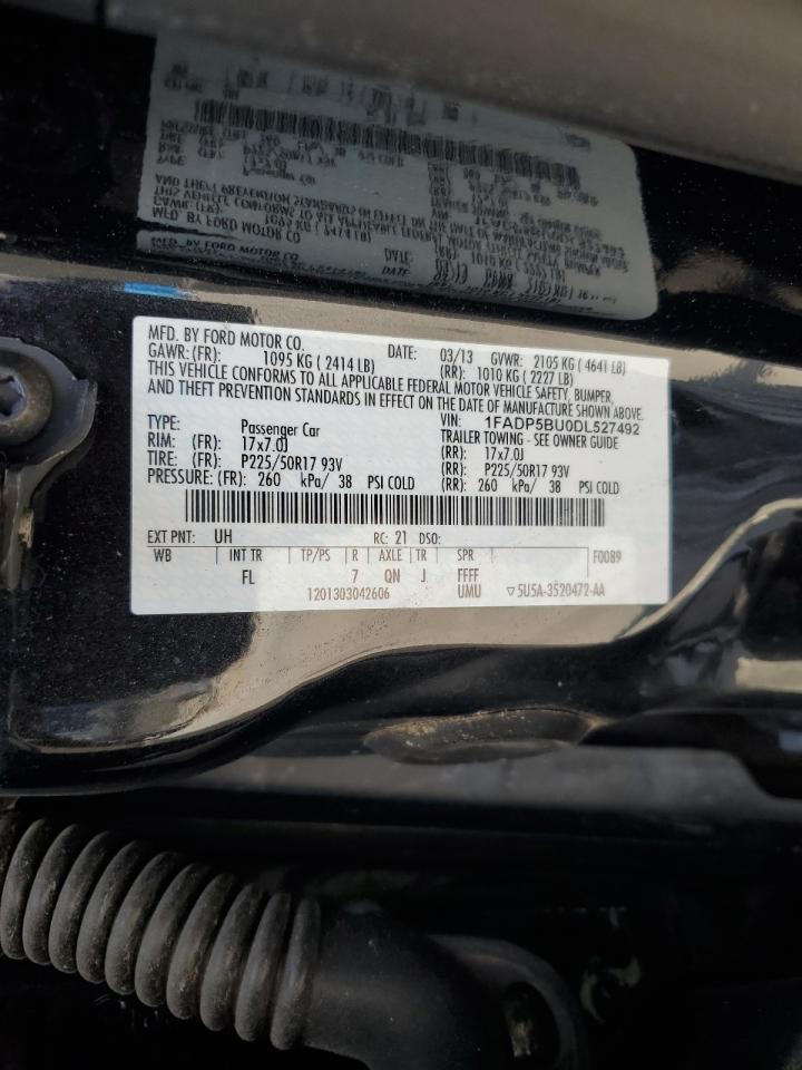 2013 Ford C-Max Sel VIN: 1FADP5BU0DL527492 Lot: 61626505
