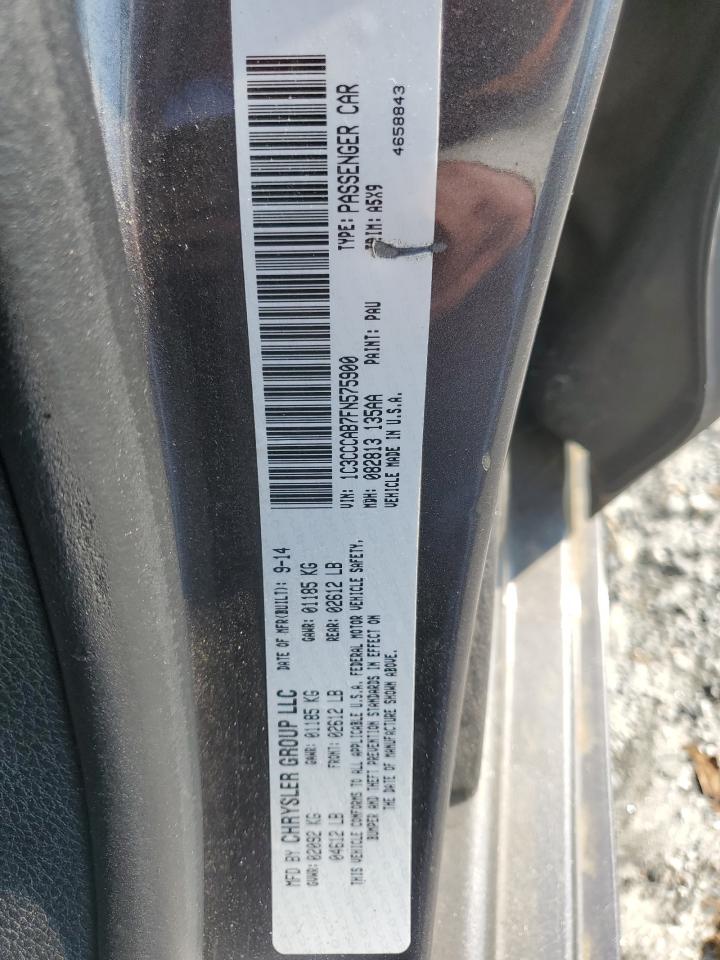 2015 Chrysler 200 Limited VIN: 1C3CCCAB7FN575900 Lot: 62362875