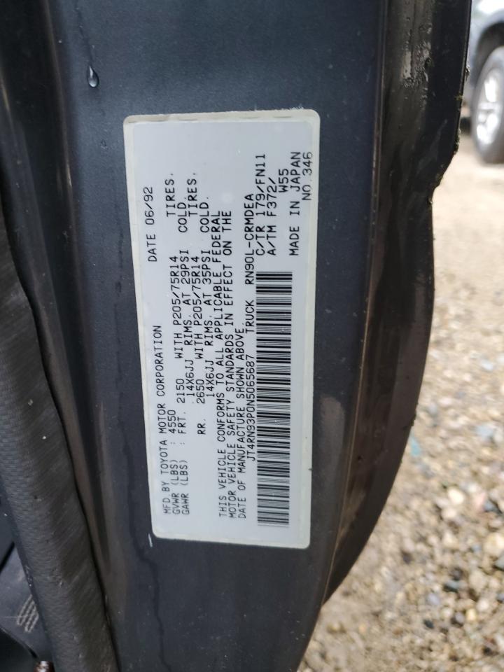 1992 Toyota Pickup 1/2 Ton Extra Long Wheelbase Dlx VIN: JT4RN93P0N5065687 Lot: 59736015