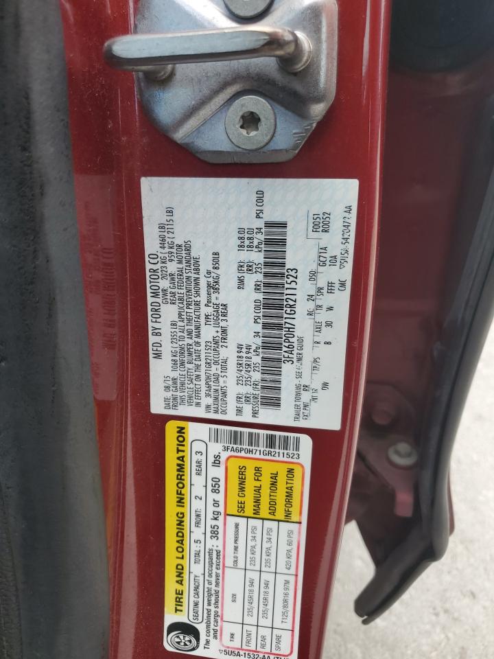 FORD FUSION 2016 VIN 3FA6P0H71GR211523 фото 13