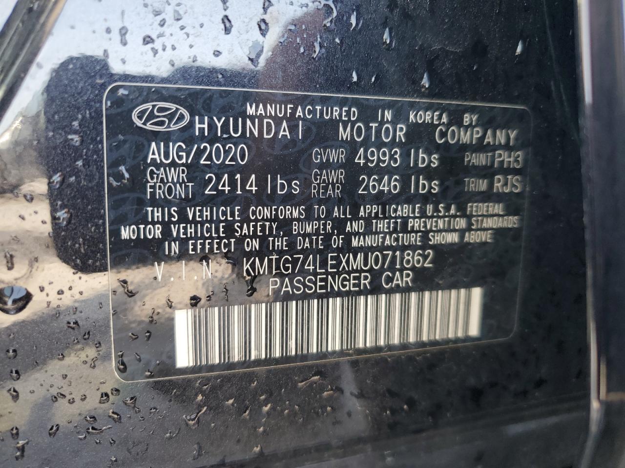 2021 Genesis G70 VIN: KMTG74LEXMU071862 Lot: 62177075