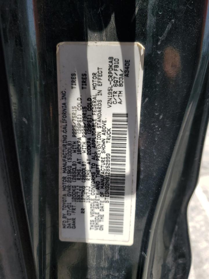 2001 Toyota Tacoma Xtracab Prerunner VIN: 5TESN92N91Z852999 Lot: 62552785