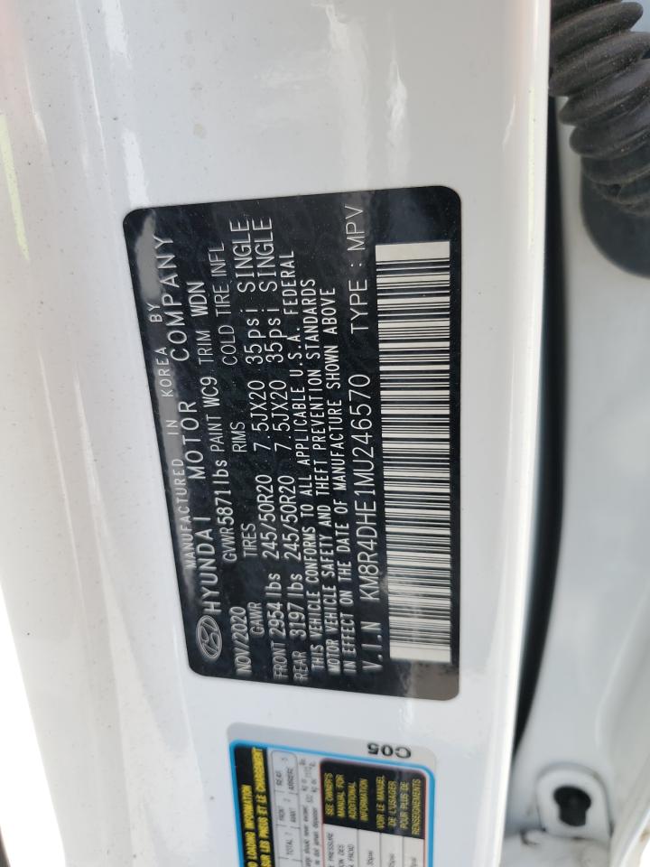 2021 Hyundai Palisade Sel VIN: KM8R4DHE1MU246570 Lot: 58607315