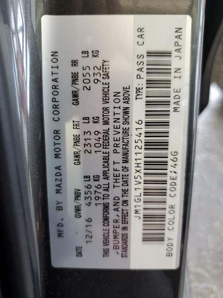 2017 Mazda 6 Touring VIN: JM1GL1V5XH1125416 Lot: 62806415