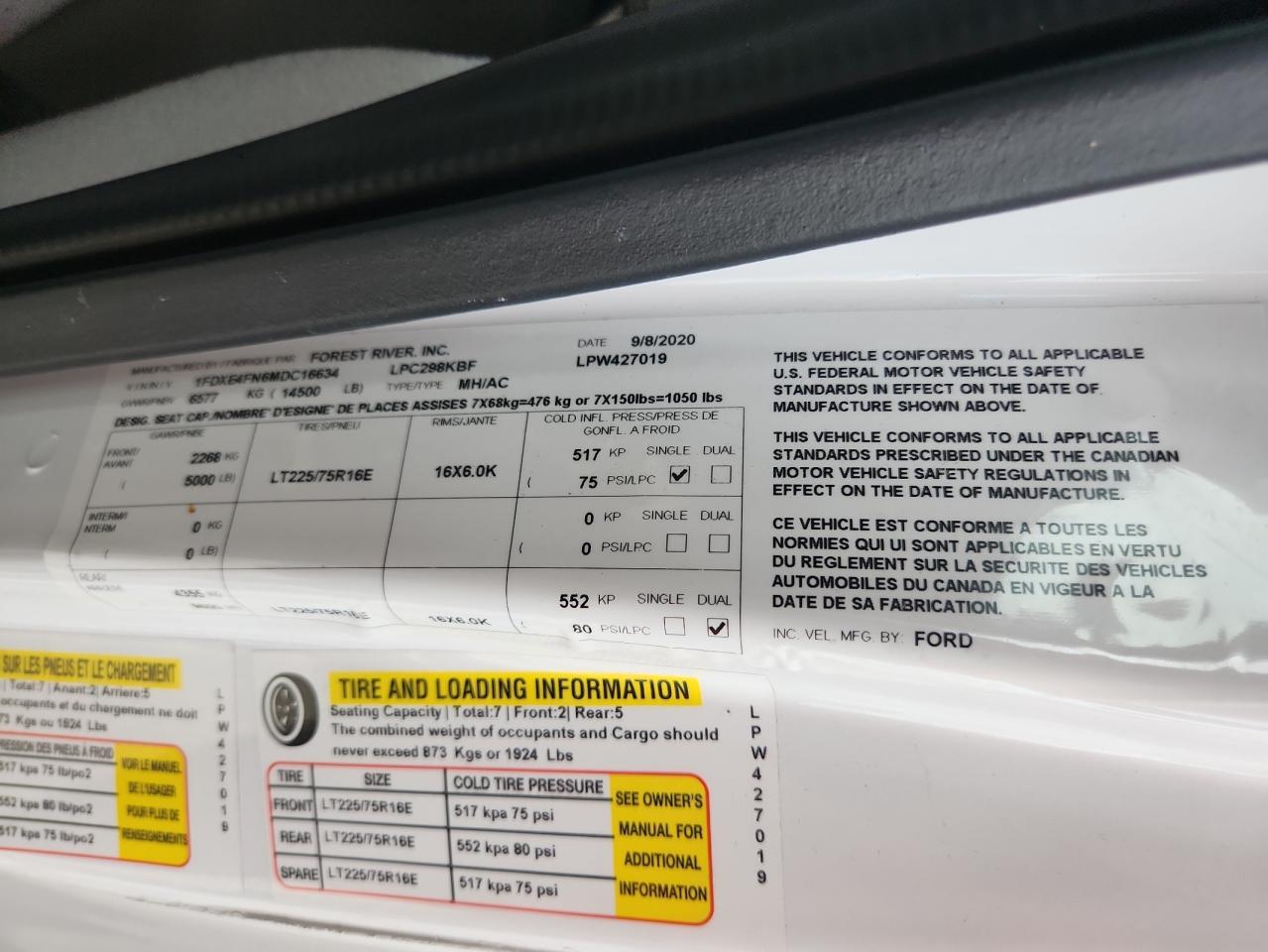 2021 Ford Econoline E450 Super Duty Cutaway Van VIN: 1FDXE4FN6MDC16634 Lot: 59393925