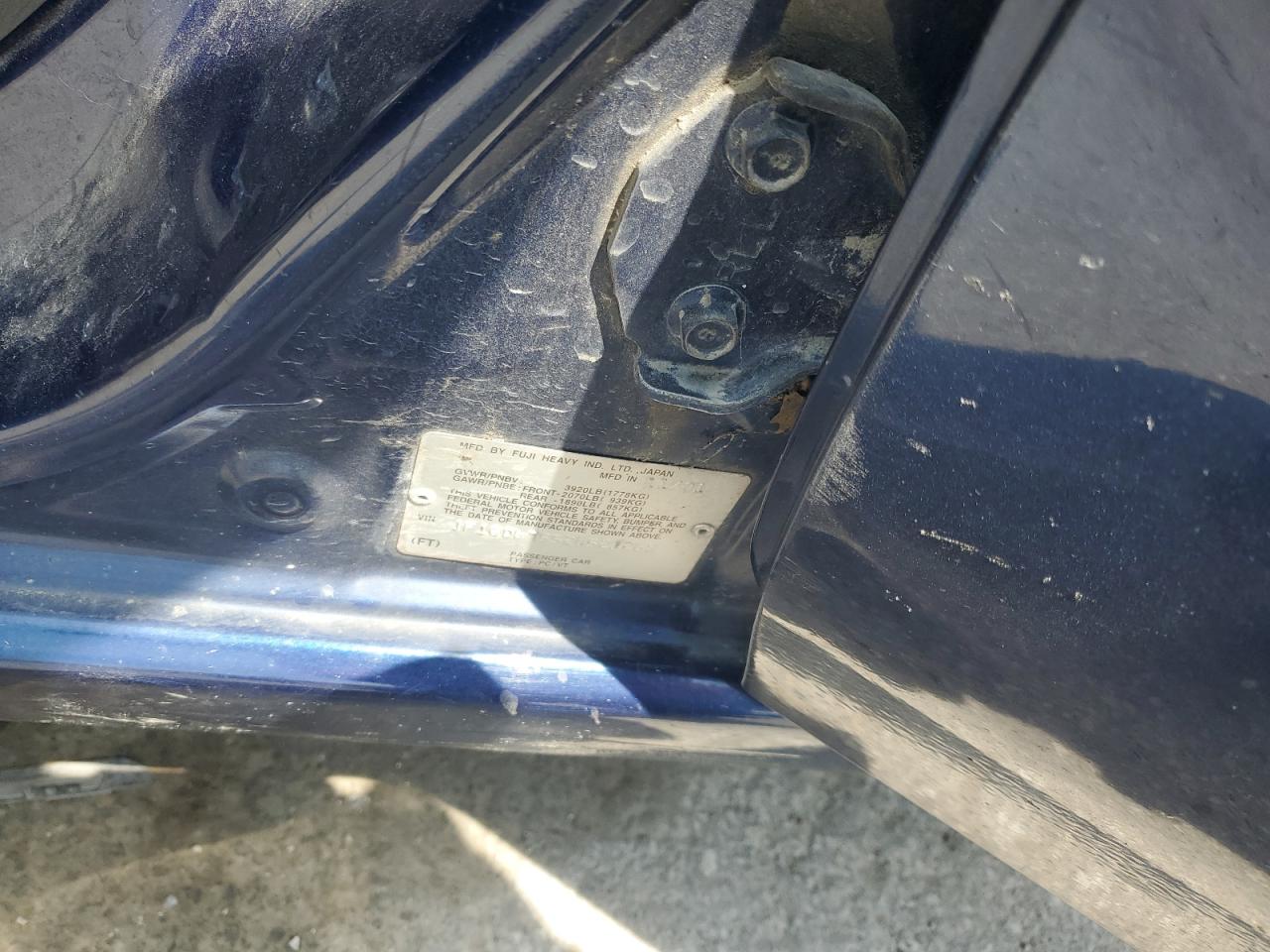 SUBARU IMPREZA 2002 VIN JF1GD67552G521268 zdjęcie 12
